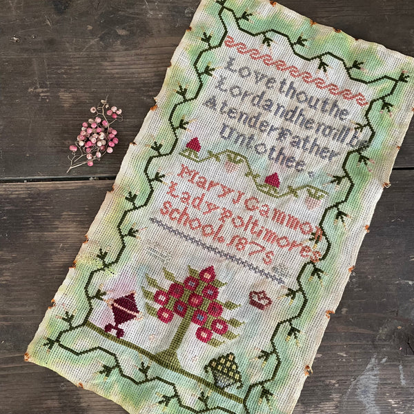 Antique 1875 Sampler