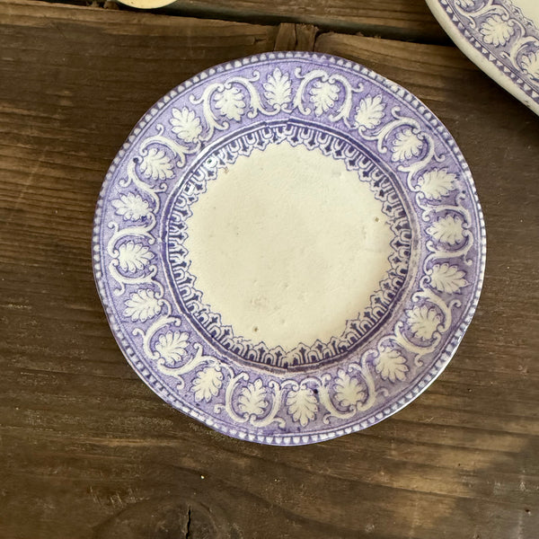 Antique Purple Transfer Childs Plates
