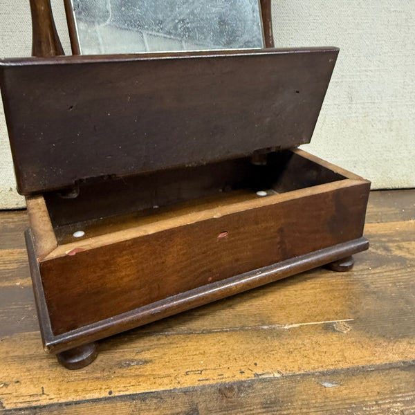 Antique Beautiful Wood Mirror with Storage