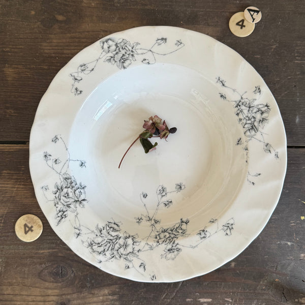 Antique Floral Plate