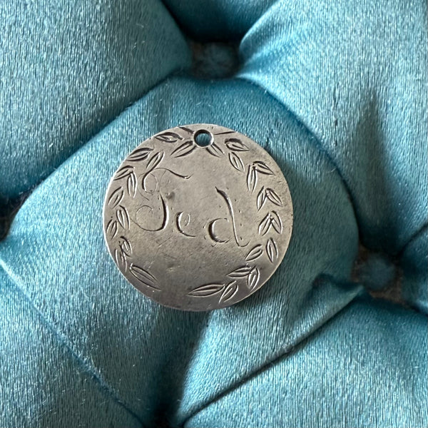 RESERVED Victorian Ted Love Token Charm