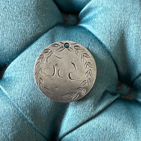 RESERVED Victorian Ted Love Token Charm