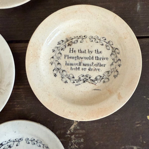 Antique 1840s Motto Plate