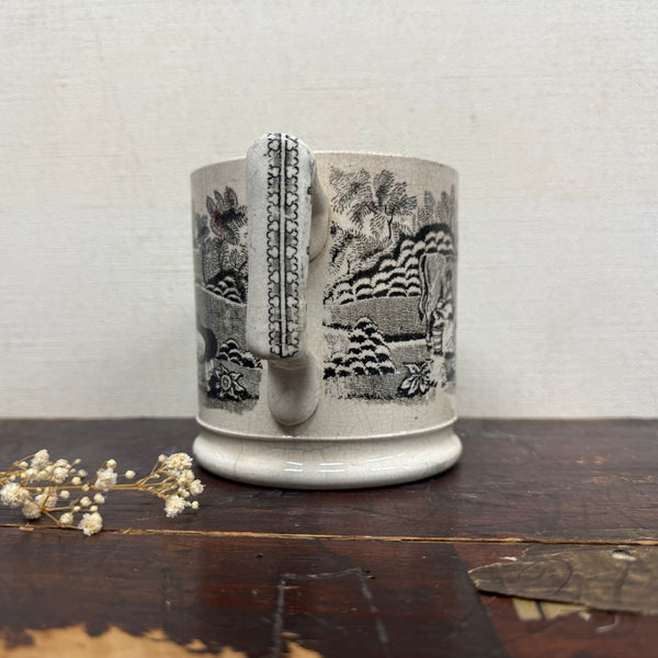 Antique Victorian Cow Transfer Mug