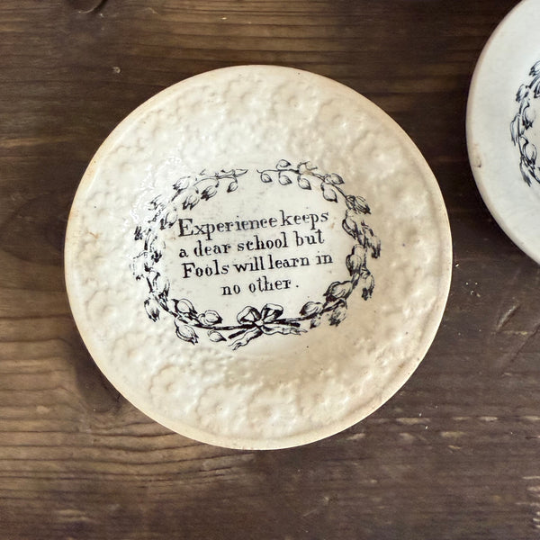 Antique 1840s Motto Plate