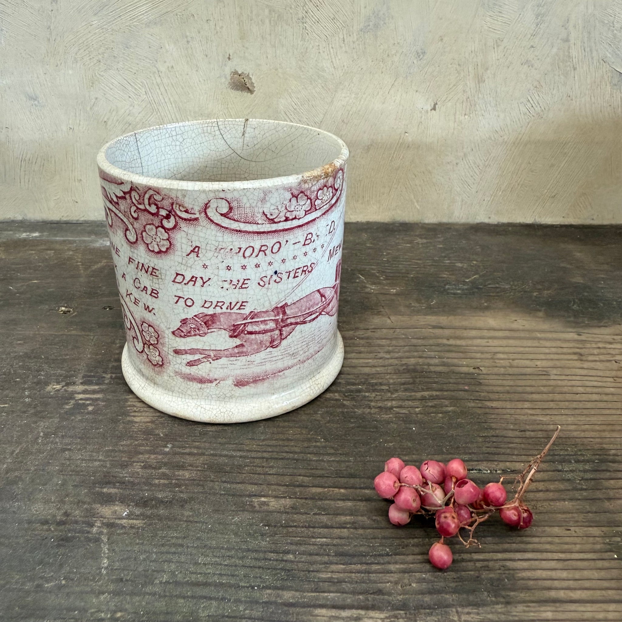 Antique Transfer Stained Cup
