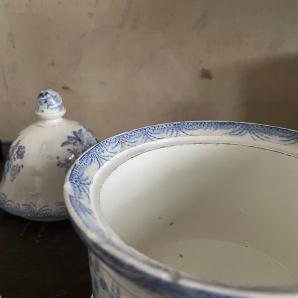 Victorian Blue Transferware Dish