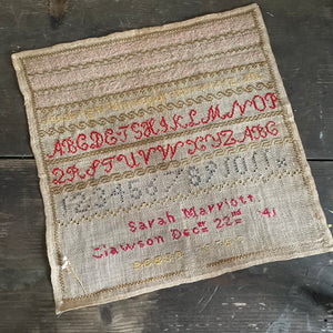 Antique Victorian Sampler 1841