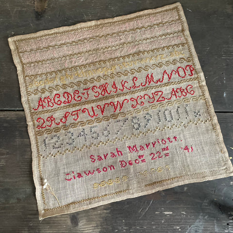 Antique Victorian Sampler 1841