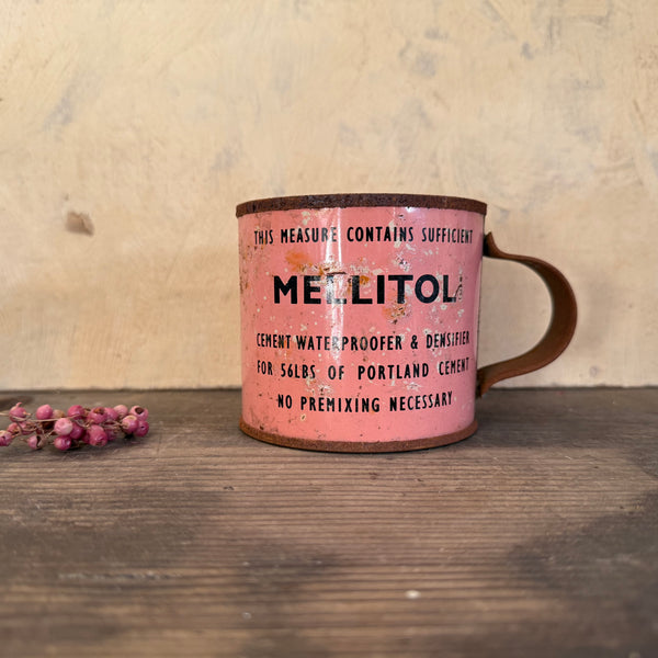 Vintage Chippy Metal Advertising Cup