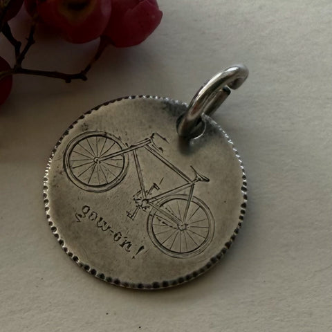 Victorian Bicycle & Guss Love Token Charm