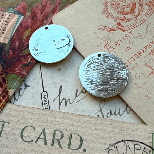 Victorian Floral Basket Love Token Charm