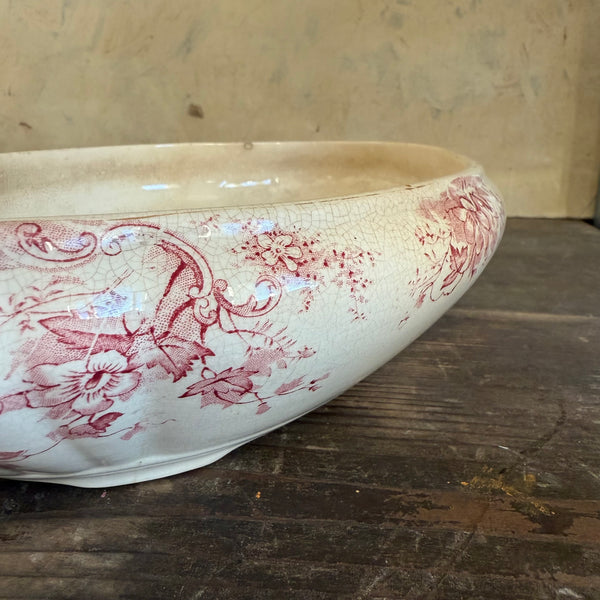 Antique Transferware Pink Tureen