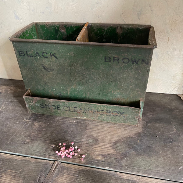 Antique Toleware Shoe Cleaning