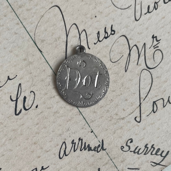 Victorian Dot Love Token Charm