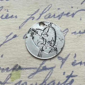 Victorian RL Heart Love Token Charm