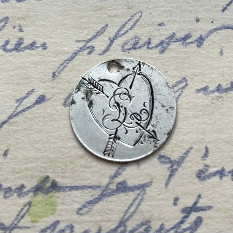Victorian RL Heart Love Token Charm