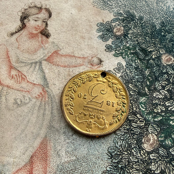 Victorian Lords Prayer Love Token Charm