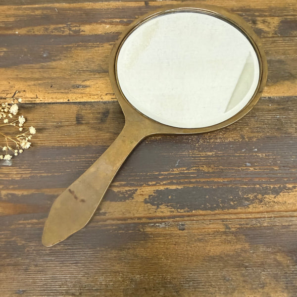 Antique Pink Enamel Mirror