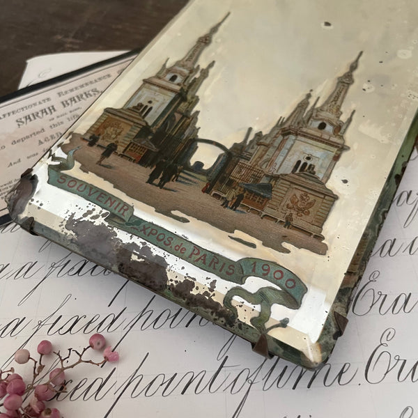 Antique French Souvenir 1900 Mirror