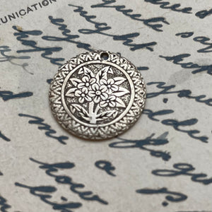 Victorian Floral Love Token Charm