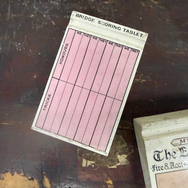 Rare Antique Ceramic Memoranda Block