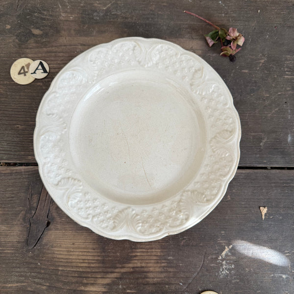 Vintage Crisp White Plate
