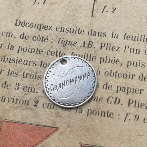 Victorian Grandmamma Love Token Charm