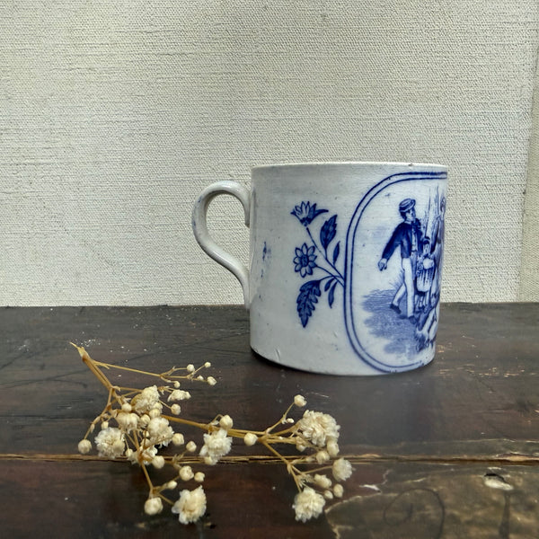 Antique Blue Transfer Cup