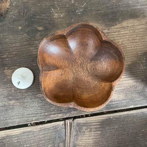Vintage Wooden Flower Dish