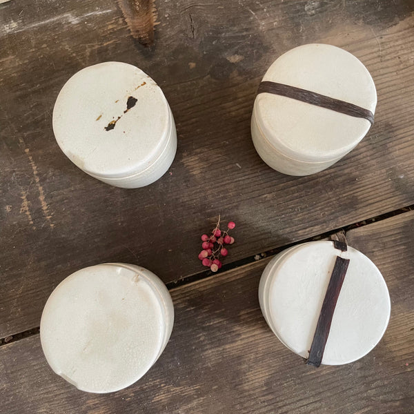Four Antique Ironstone Picnic Pots