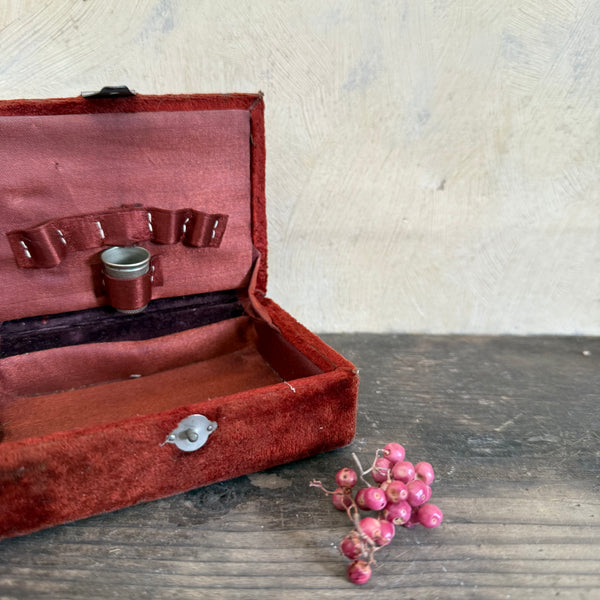 Antique Red Velvet Box