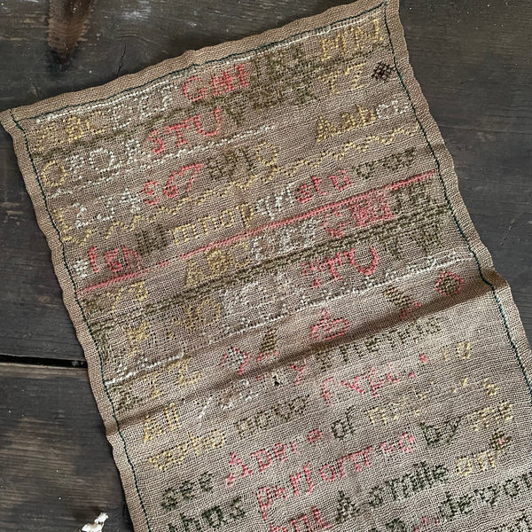 Antique 1882 Victorian Sampler