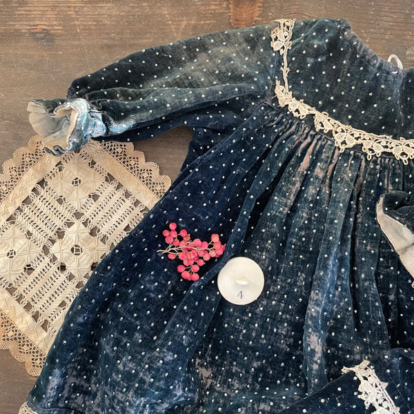 Antique Velvet Dolls Dress