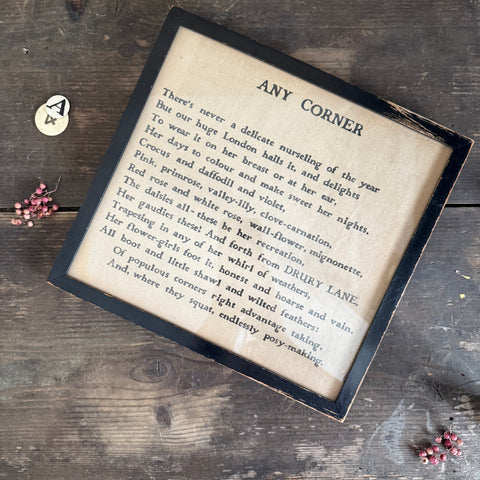 Vintage Framed Poem
