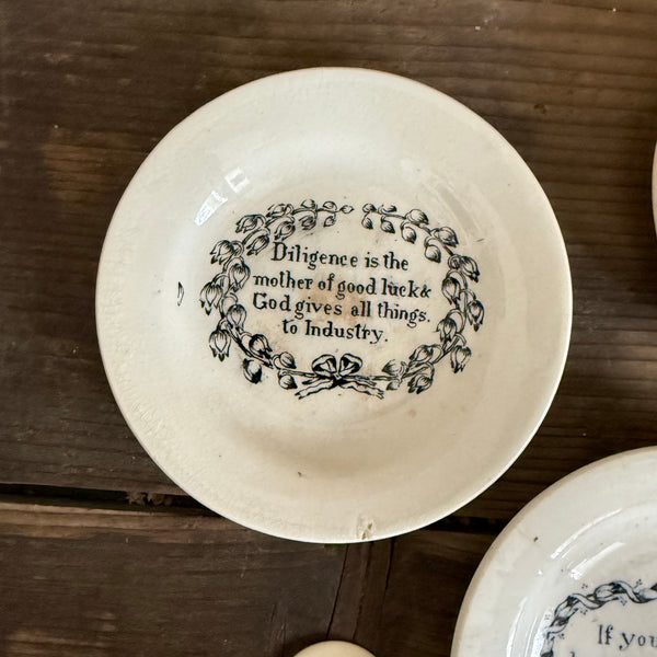 Antique 1840s Motto Plate