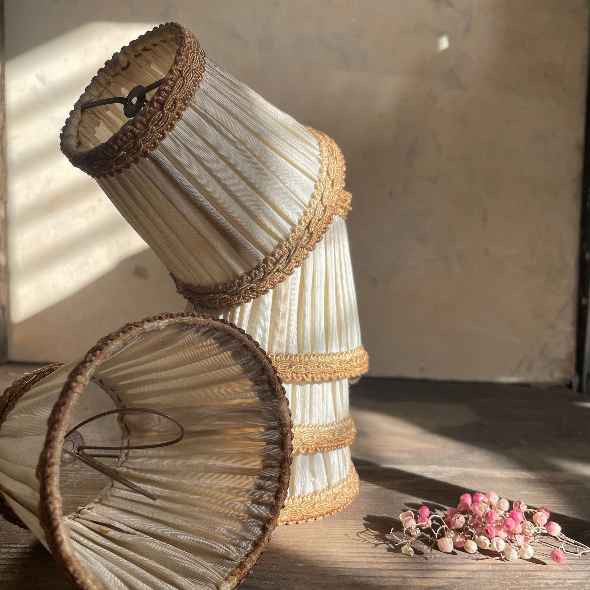 Five Antique French Light Shades