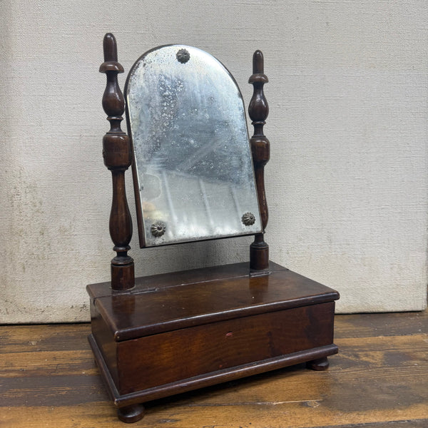 Antique Beautiful Wood Mirror with Storage
