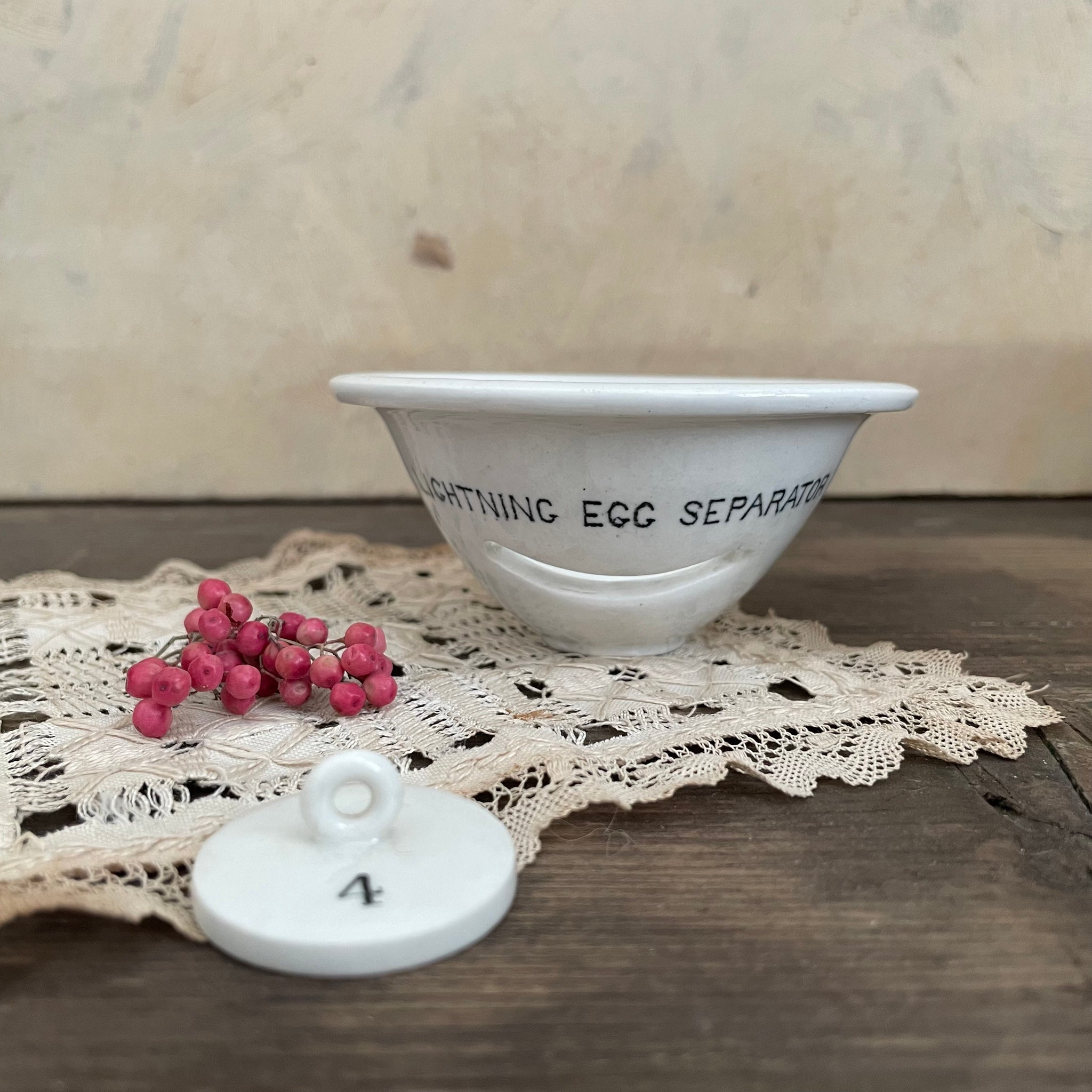 Antique Lightening Egg Separator