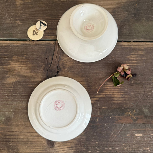 Antique Pink Transfer Childs Plates