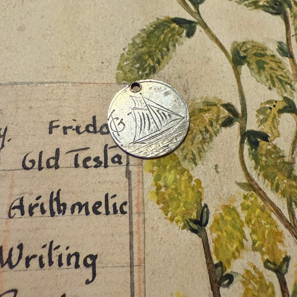 Victorian TG Boat Love Token Charm