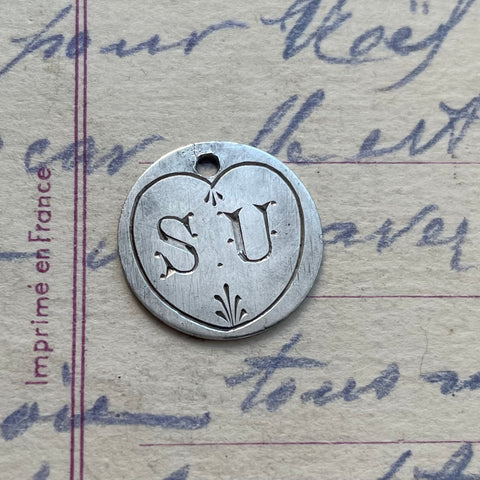 Victorian SU heart Love Token Charm