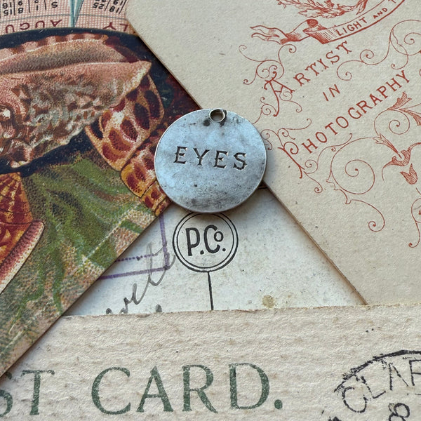 Victorian Eyes Love Token Charm