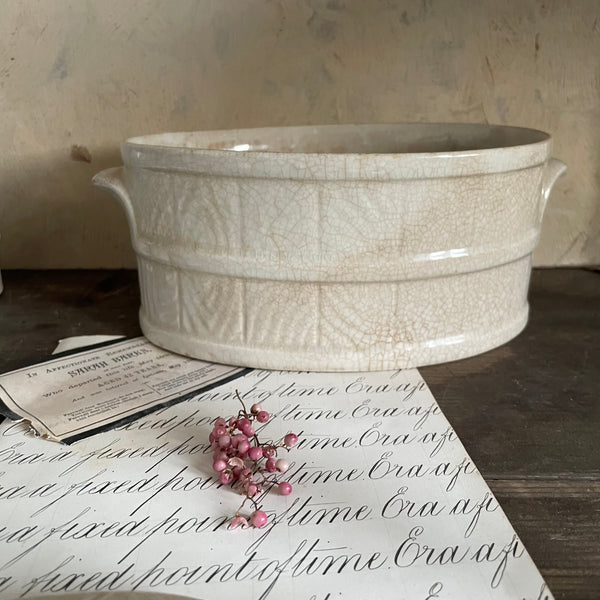 Victorian Worn & Weathered Butter Dish with Lid