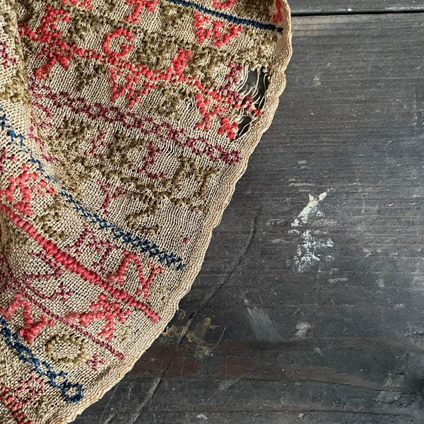 Antique Long Victorian Sampler