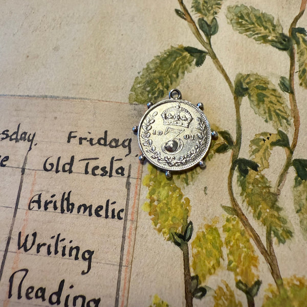 Victorian Gem Inset Love Token Charm