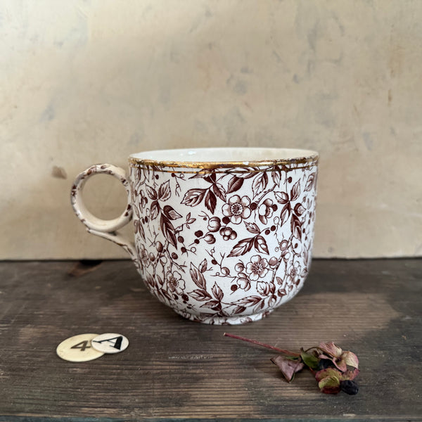 Large Victorian Brown Cup