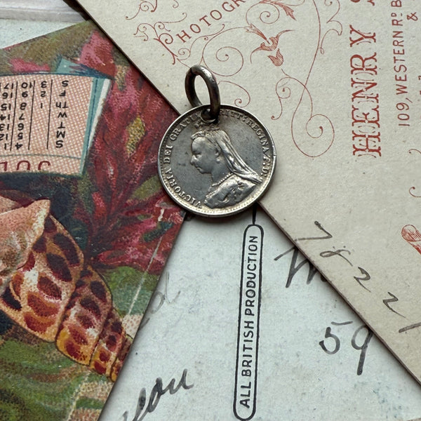 Victorian Olive Love Token Charm