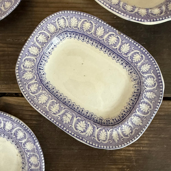 Antique Purple Transfer Childs Plates