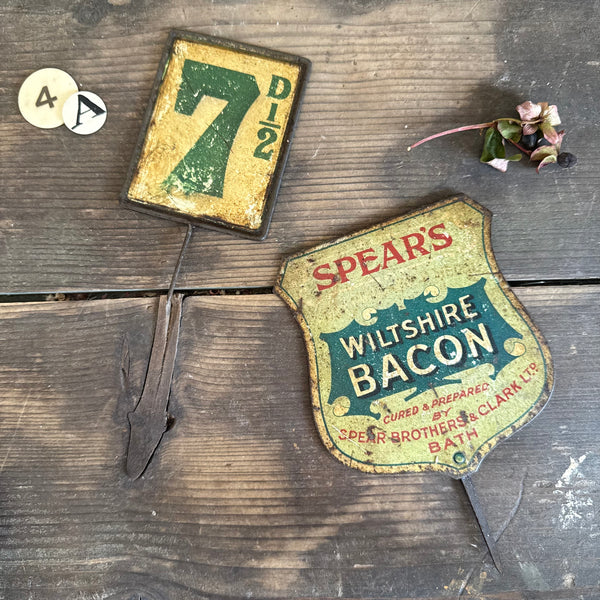 Antique Butchers Toleware Signs